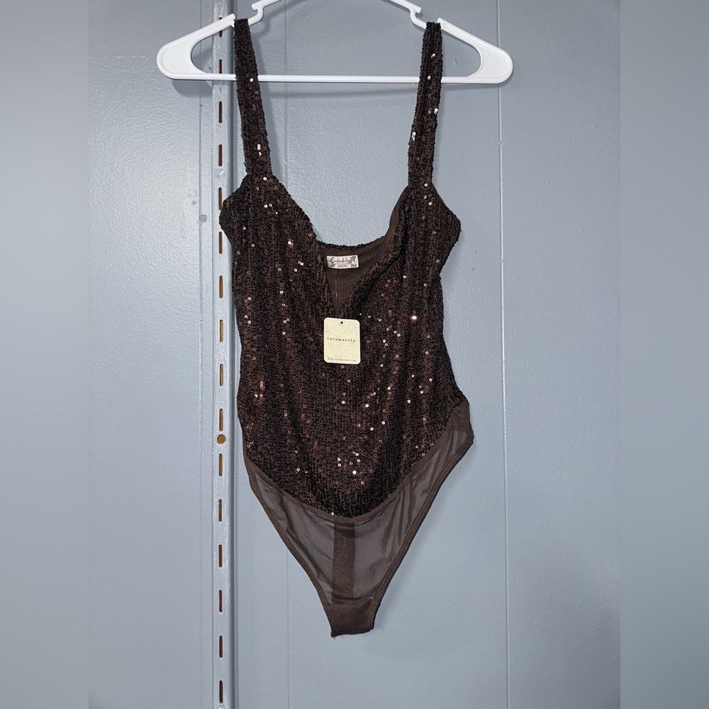 Free People Sparks Fly Corset Bodysuit size Small